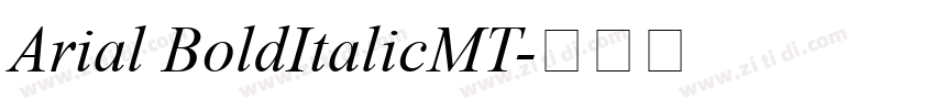 Arial BoldItalicMT字体转换
